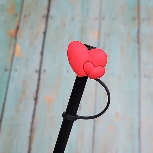 Valentine Heart Straw Topper - Picture 4 of 5